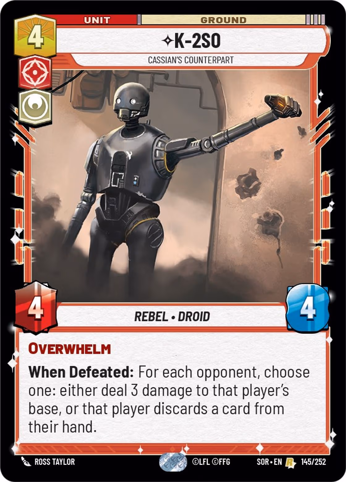 K-2SO - Cassian's Counterpart SOR-145 Star Wars Unlimited card