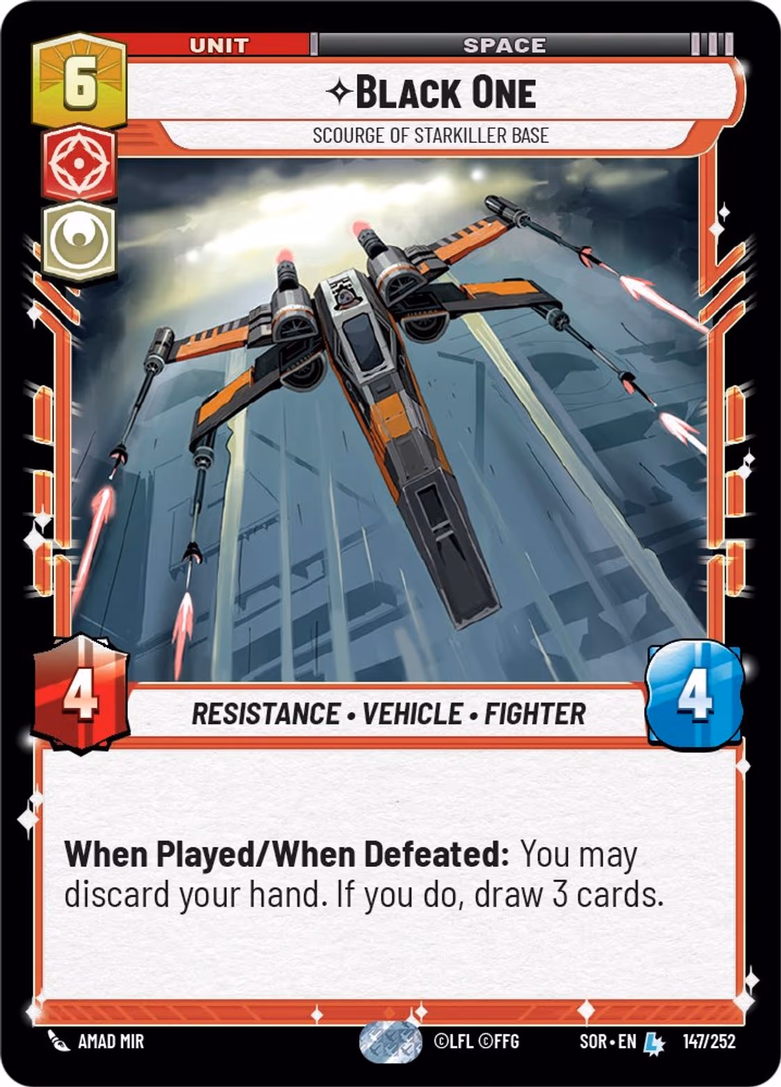 Black One - Scourge of Starkiller Base SOR-147 Star Wars Unlimited card