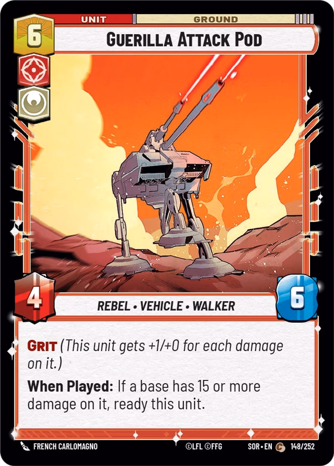 Guerilla Attack Pod SOR-148 Star Wars Unlimited card