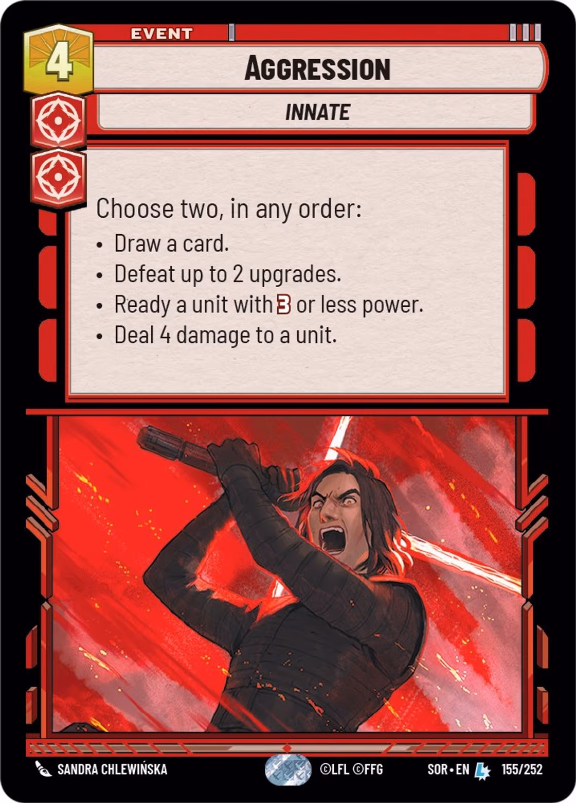 Aggression SOR-155 Star Wars Unlimited card