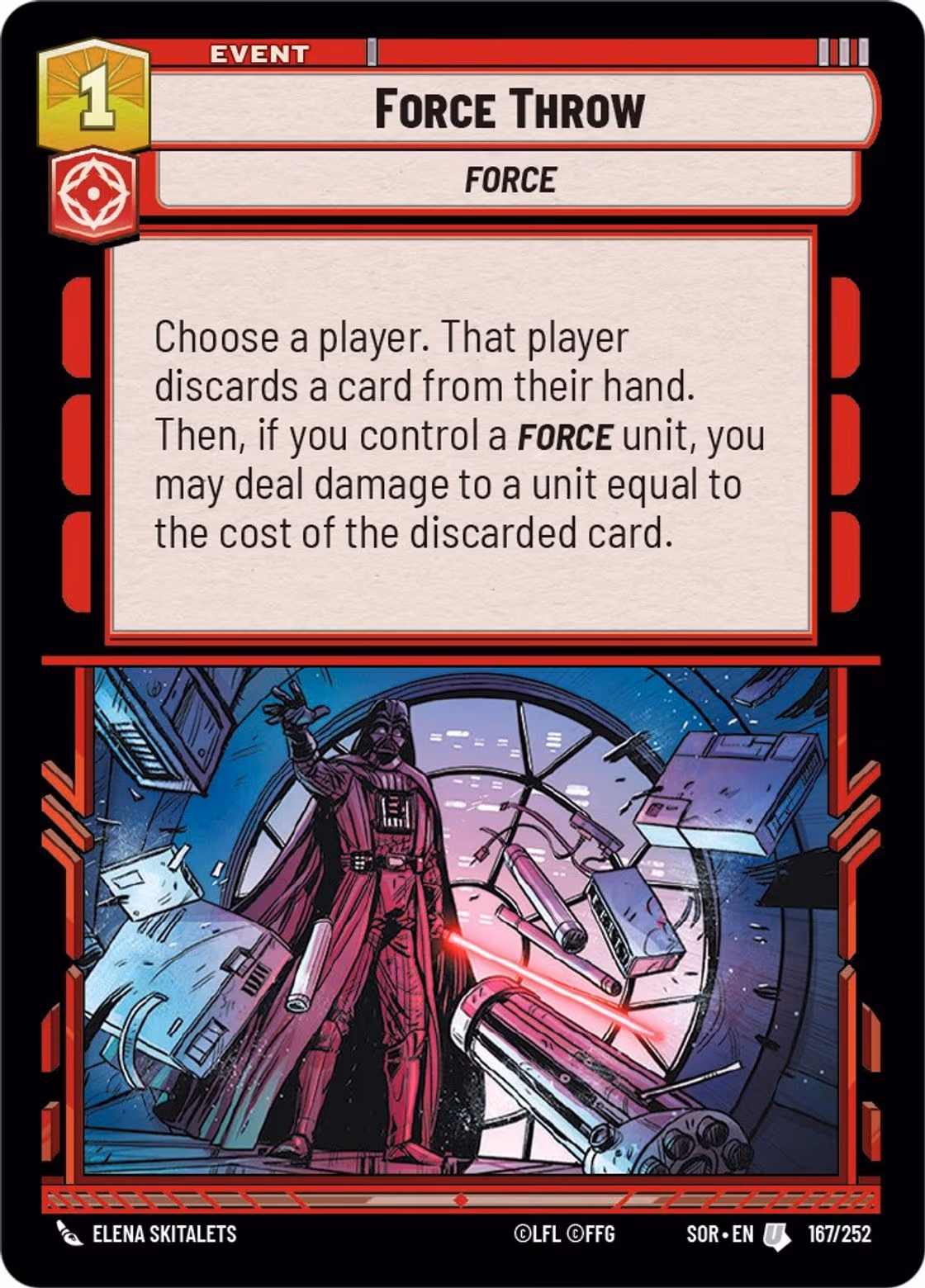 Force Throw SOR-167 Star Wars Unlimited card