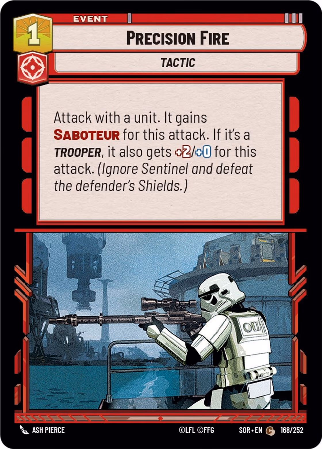 Precision Fire SOR-168 Star Wars Unlimited card