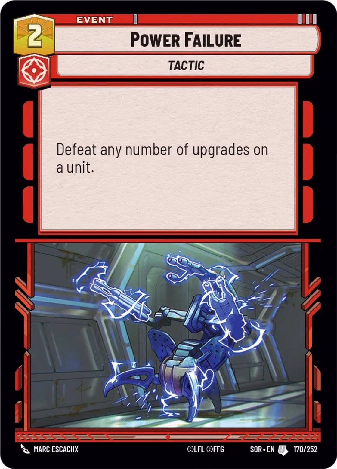 Power Failure SOR-170 Star Wars Unlimited card