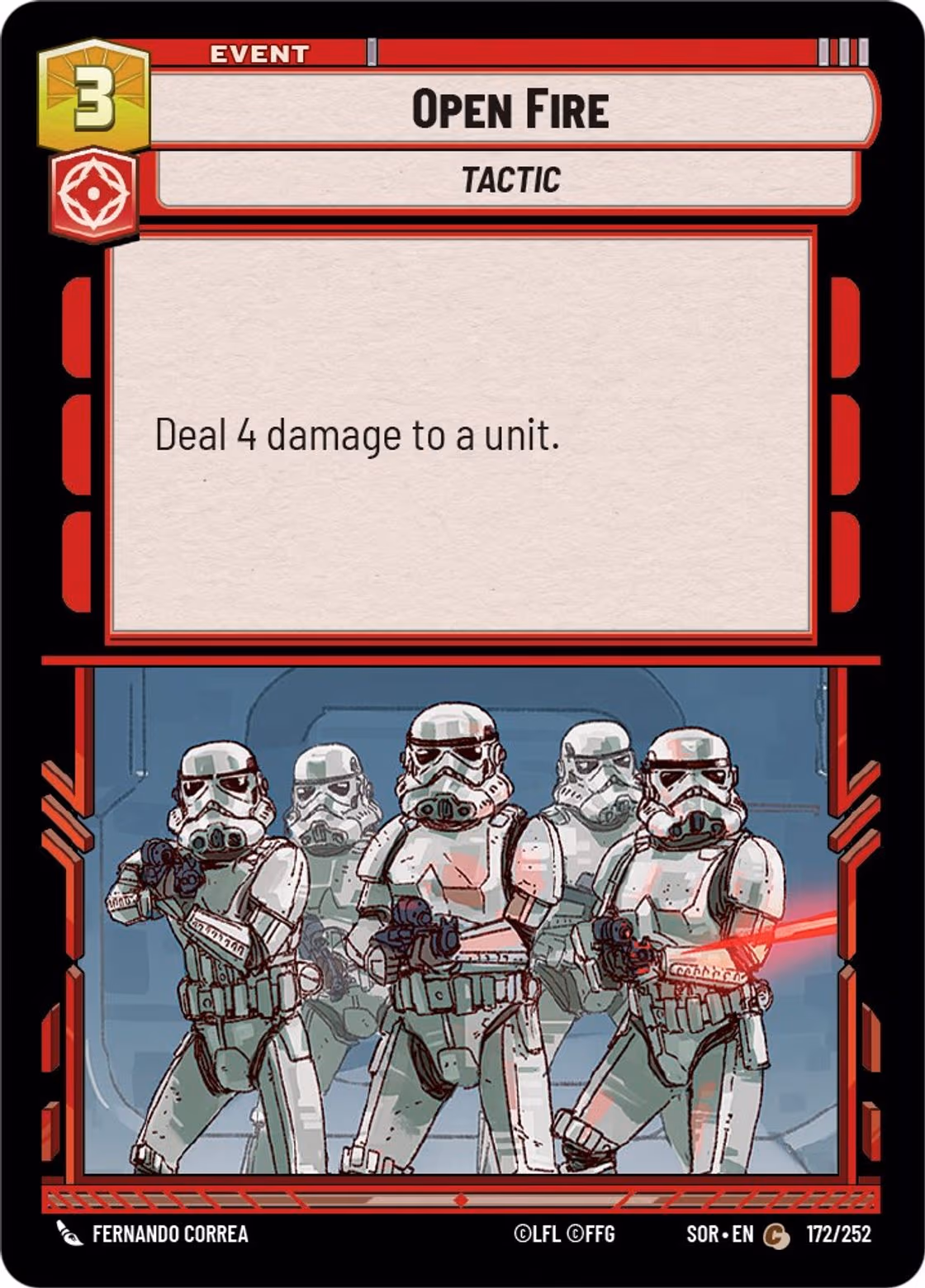 Open Fire SOR-172 Star Wars Unlimited card