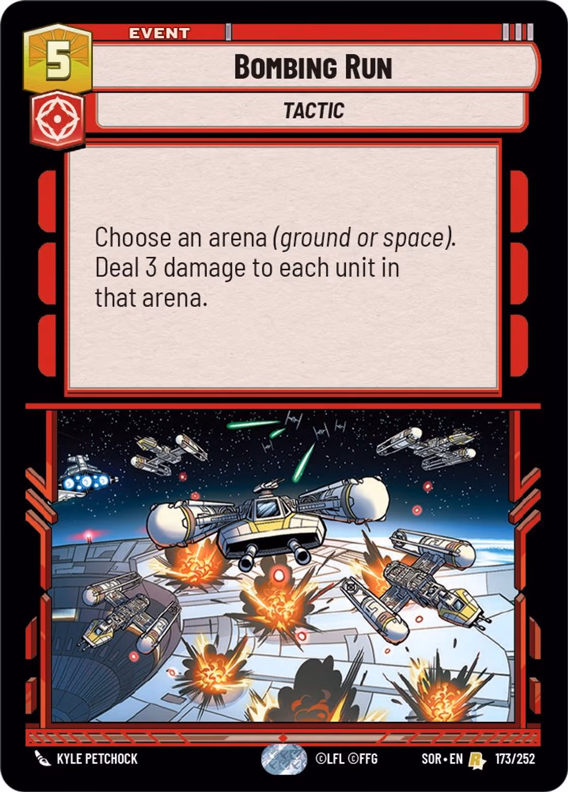 Bombing Run SOR-173 Star Wars Unlimited card