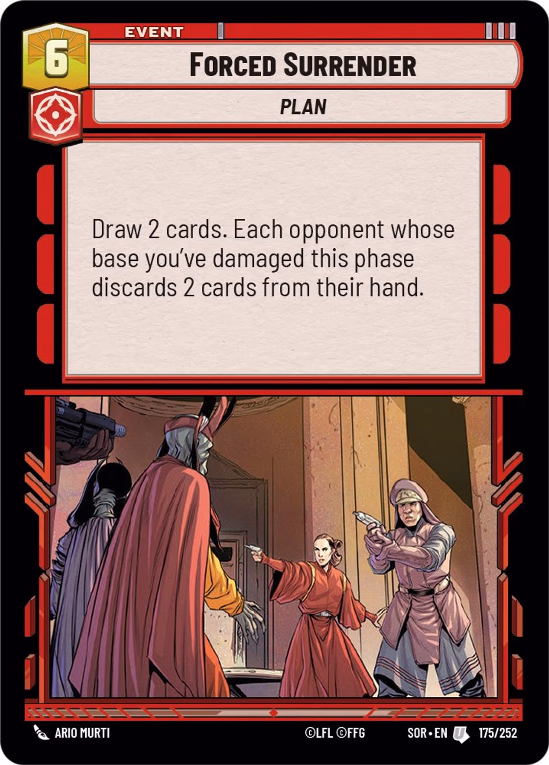 Forced Surrender SOR-175 Star Wars Unlimited card