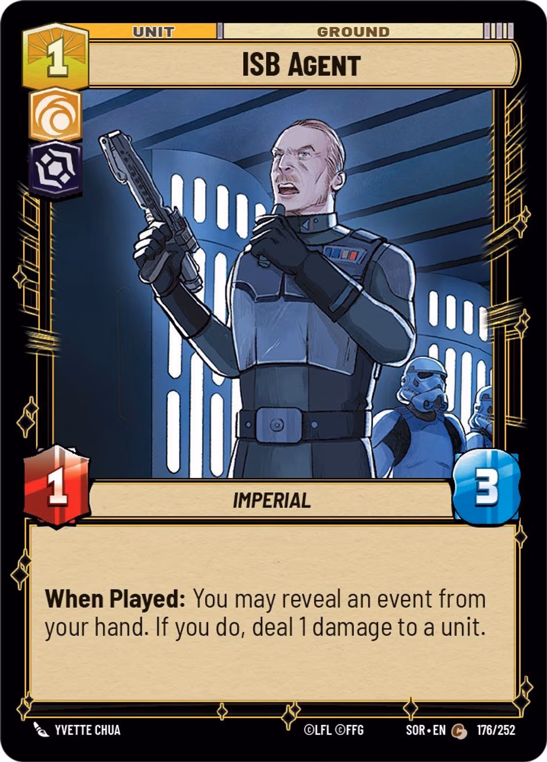 ISB Agent SOR-176 Star Wars Unlimited card