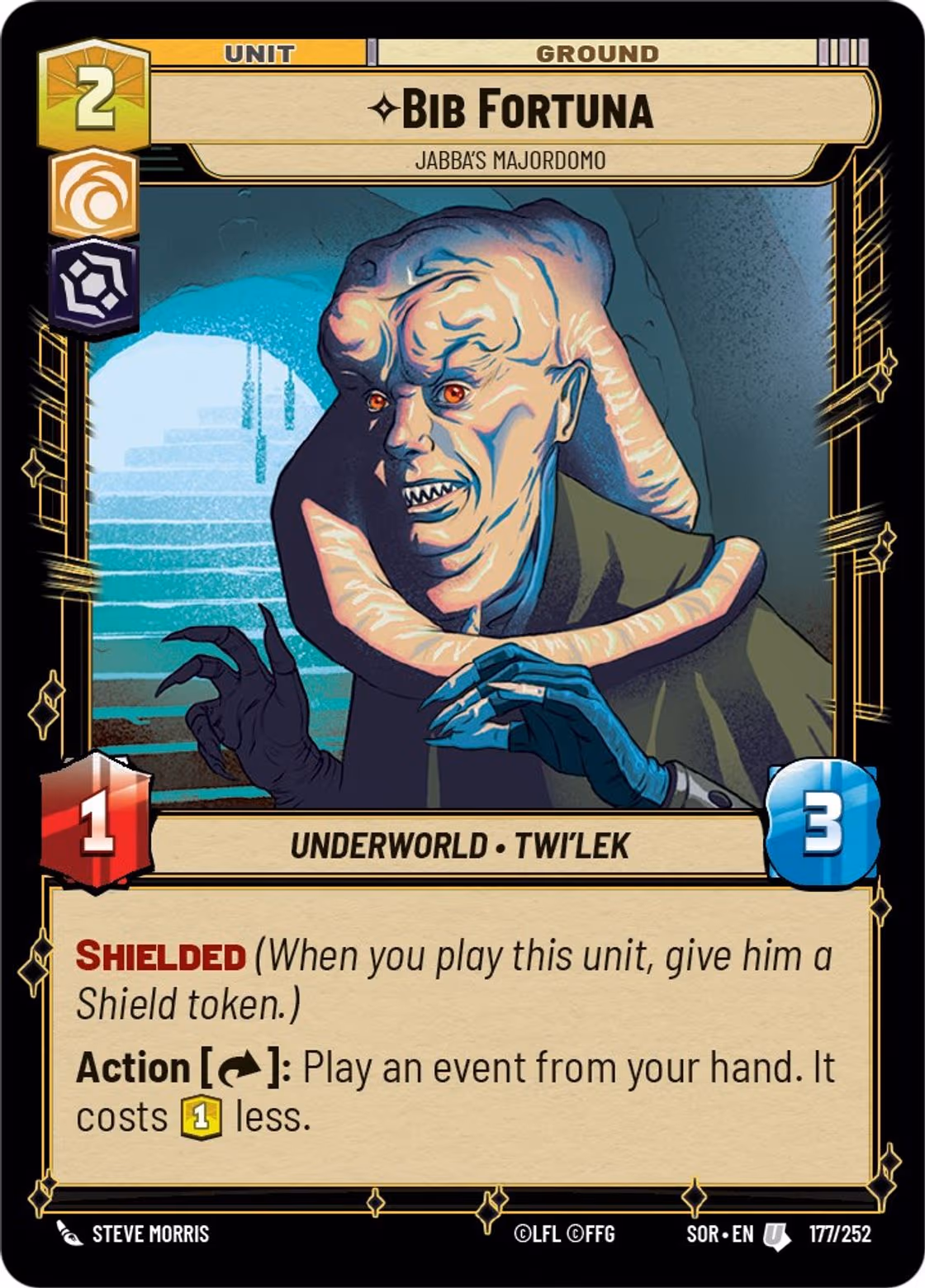 Bib Fortuna - Jabba's Majordomo SOR-177 Star Wars Unlimited card