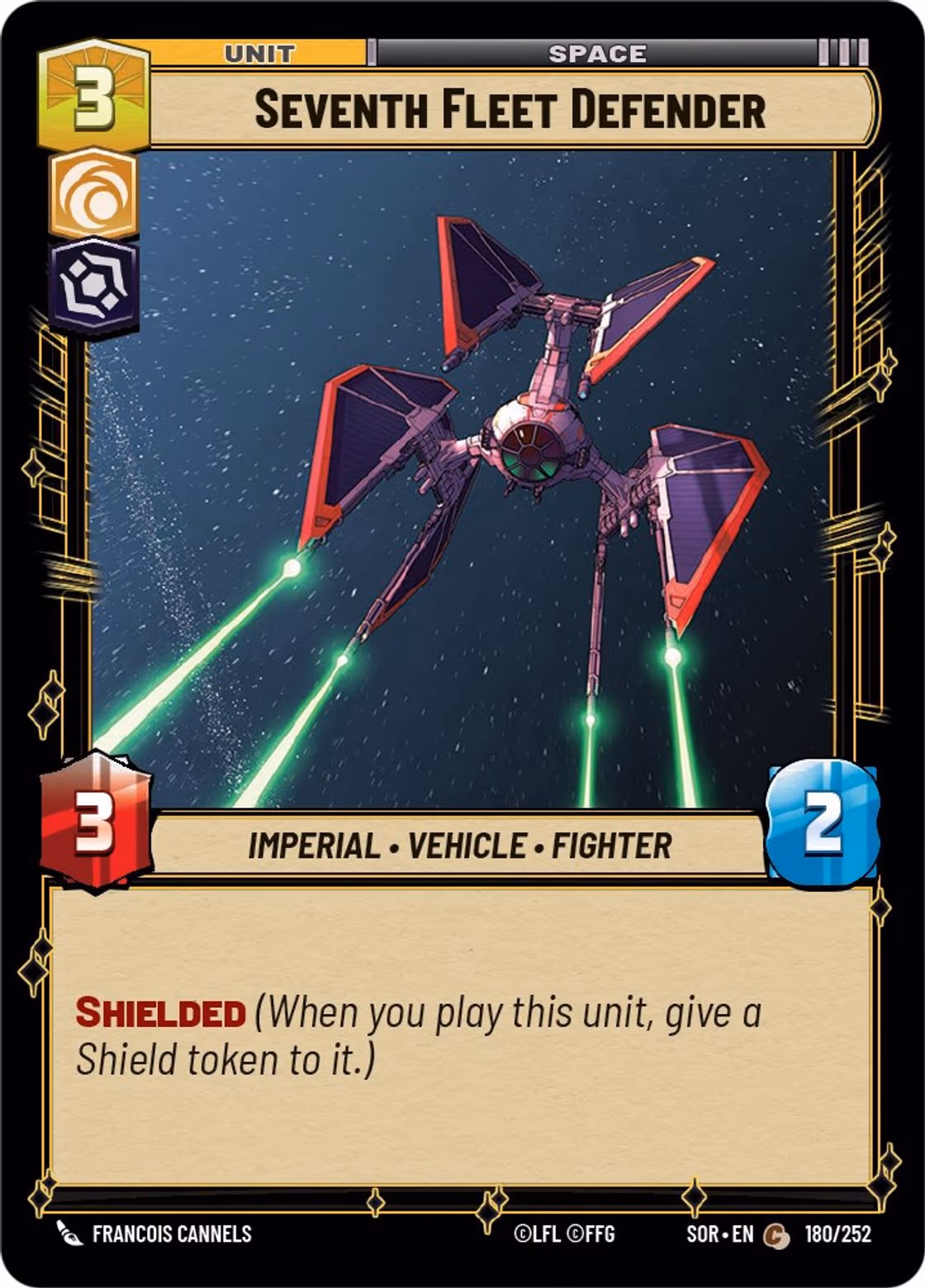 Seventh Fleet Defender SOR-180 Star Wars Unlimited card