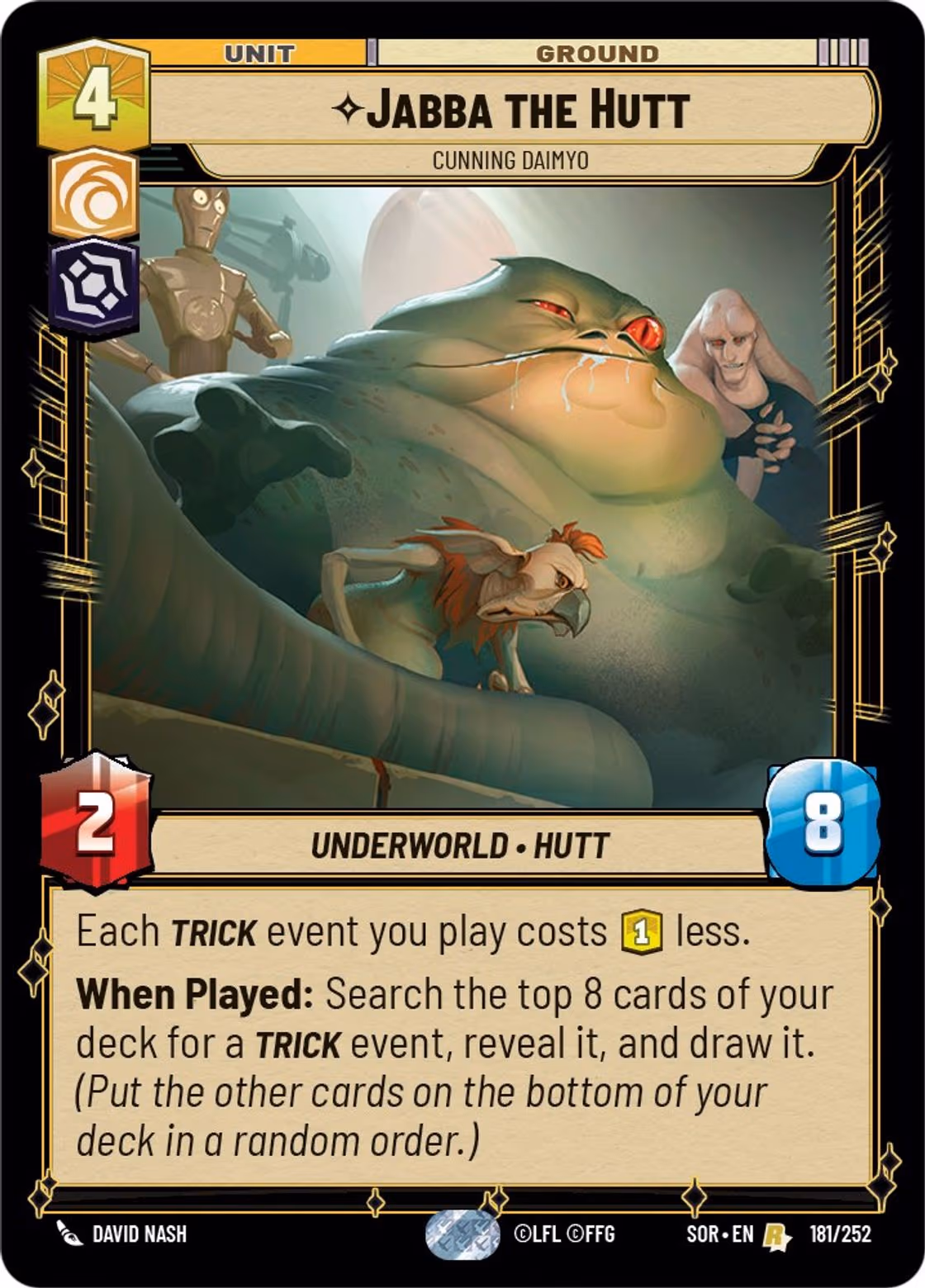 Jabba the Hutt - Cunning Daimyo SOR-181 Star Wars Unlimited card