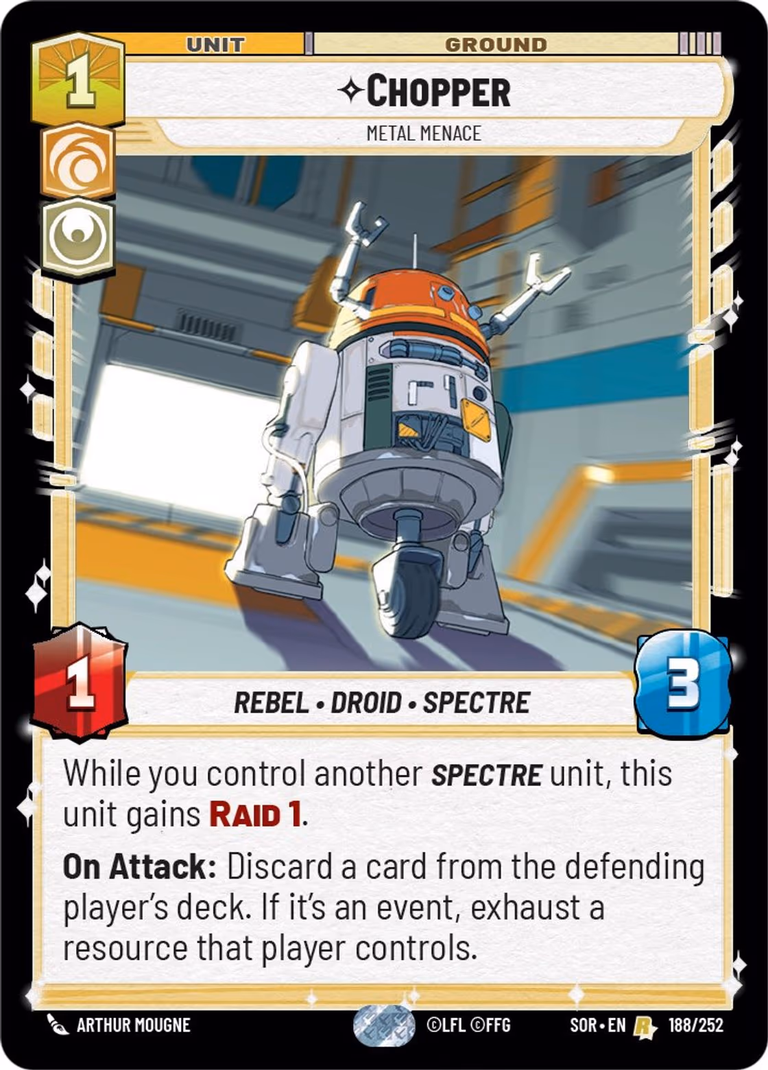 Chopper - Metal Menace Star Wars Unlimited card