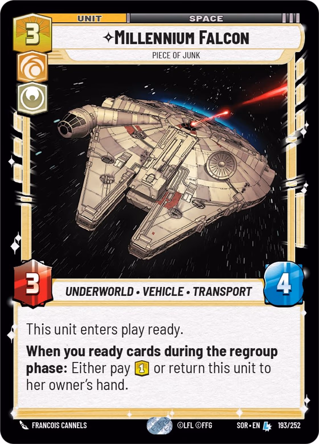Millennium Falcon - Piece Of Junk SOR-193 Star Wars Unlimited card