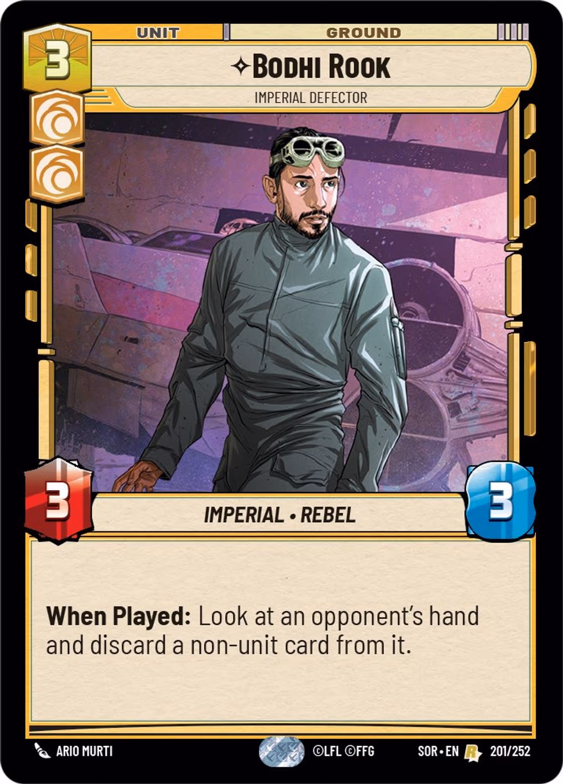 Bodhi Rook - Imperial Defector SOR-201 Star Wars Unlimited card