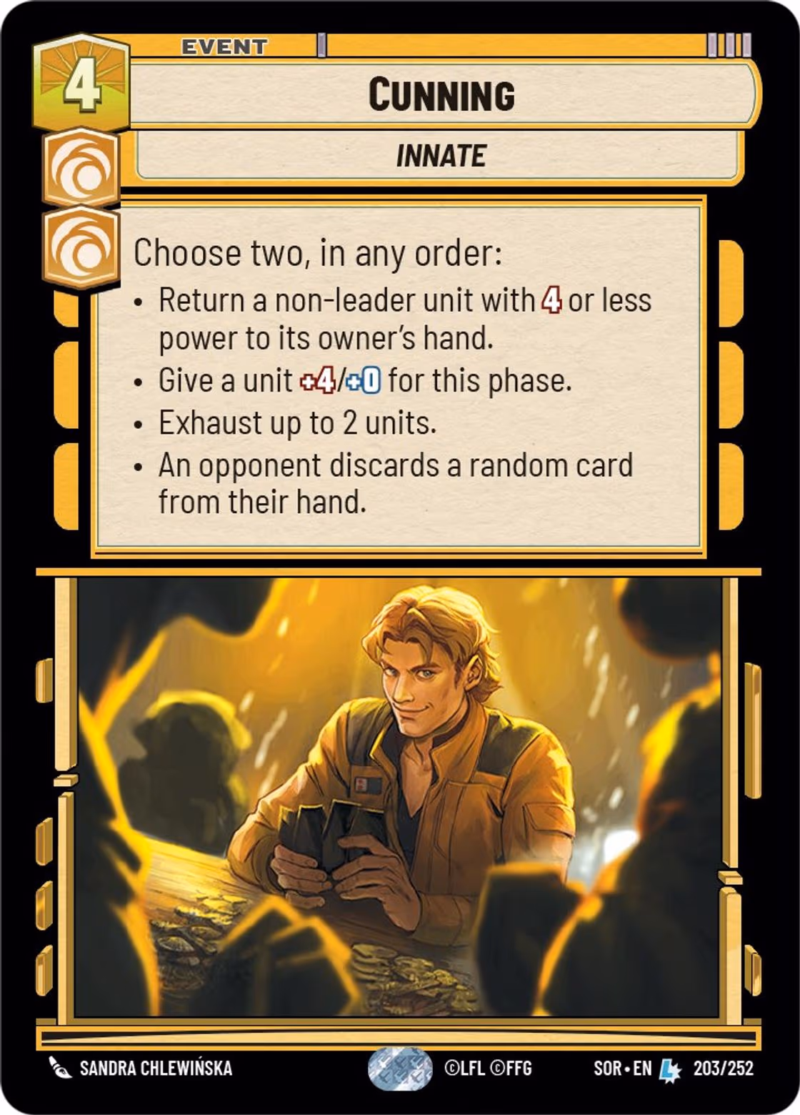 Cunning SOR-203 Star Wars Unlimited card