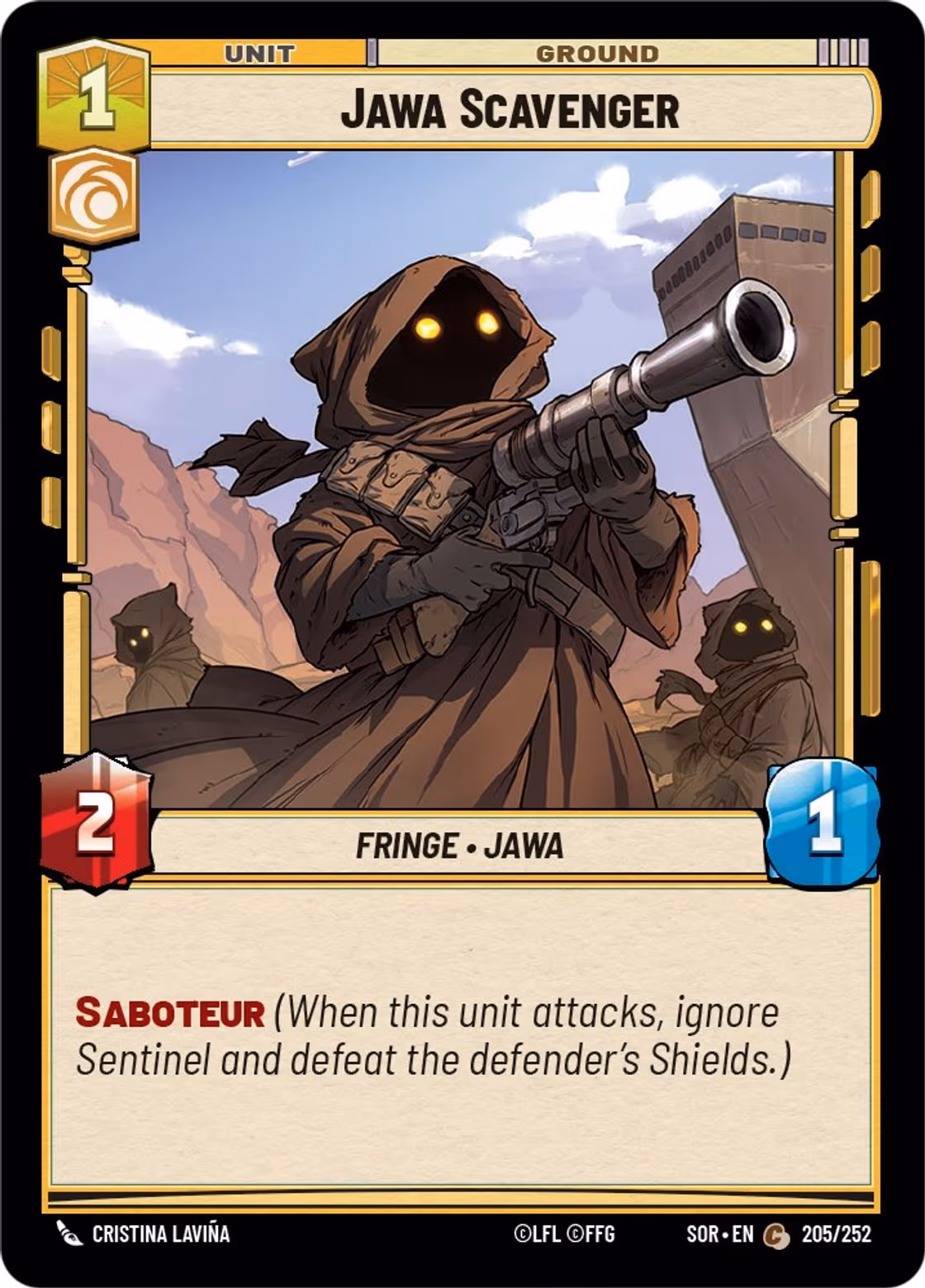 Jawa Scavenger SOR-205 Star Wars Unlimited card