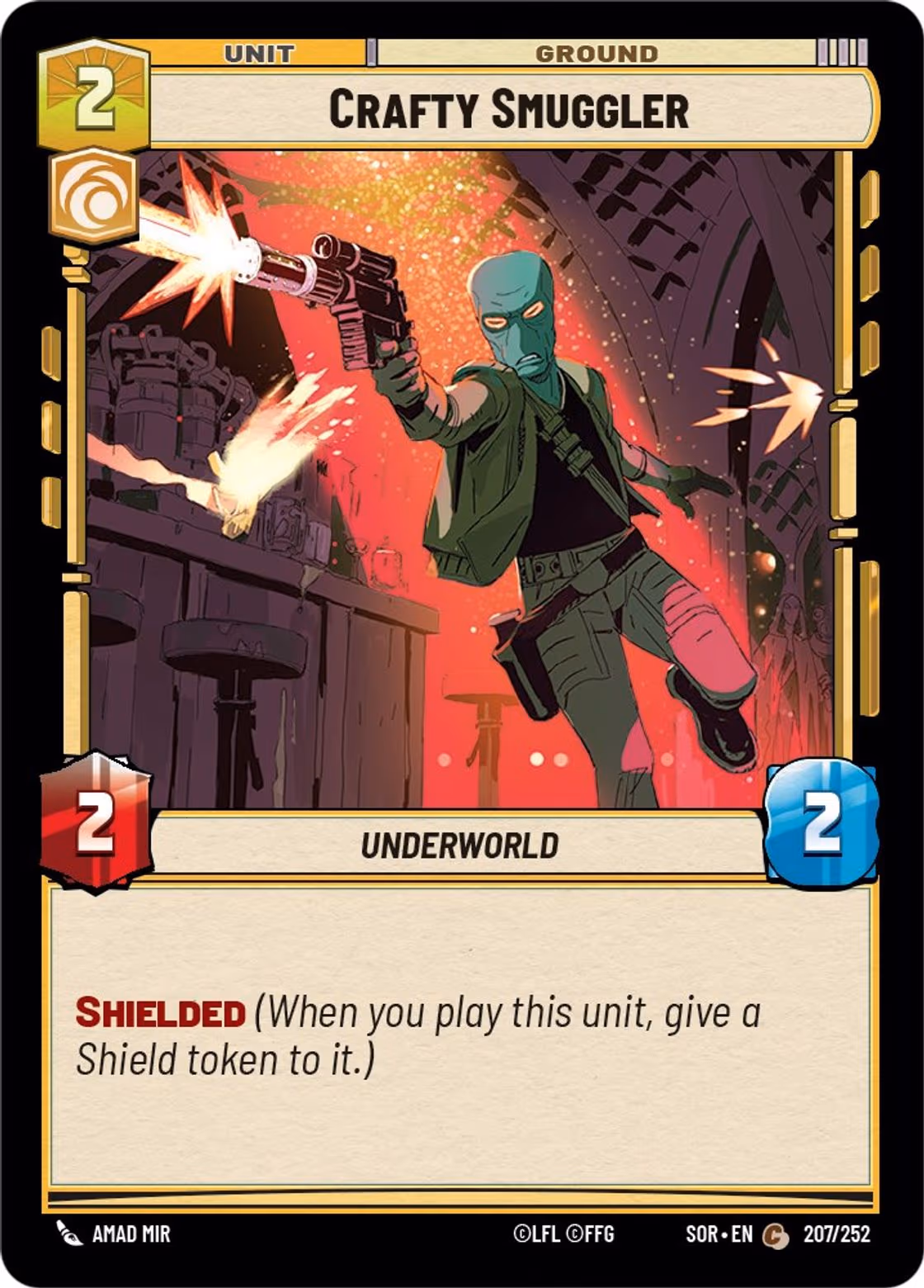 Crafty Smuggler SOR-207 Star Wars Unlimited card