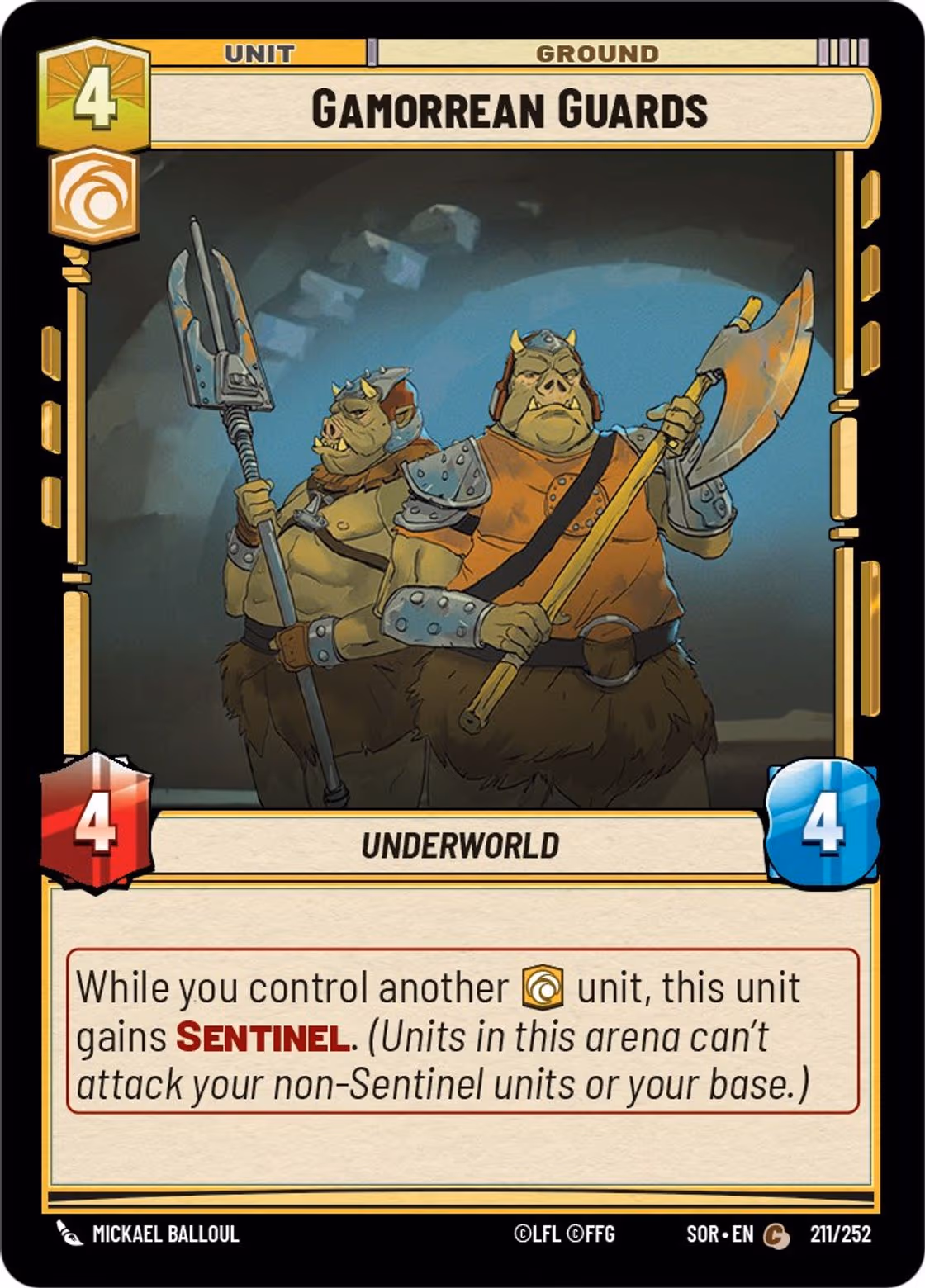 Gamorrean Guards SOR-211 Star Wars Unlimited card