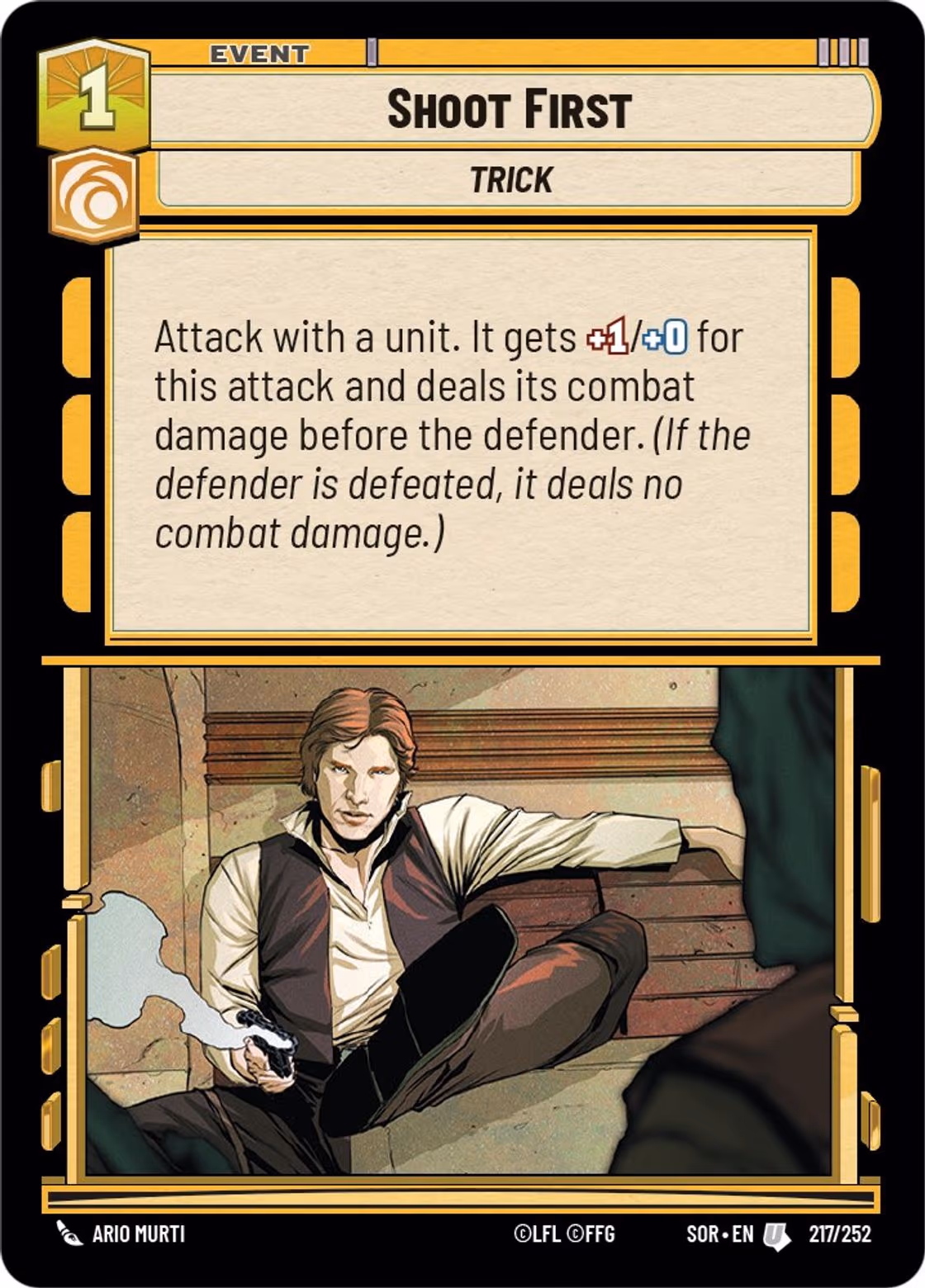 Shoot First SOR-217 Star Wars Unlimited card