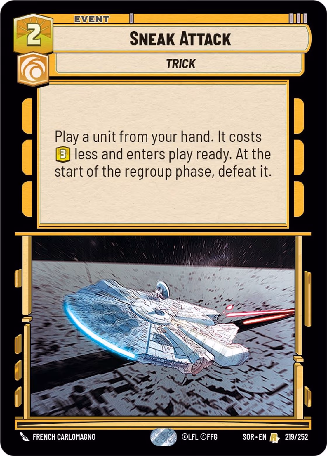 Sneak Attack SOR-219 Star Wars Unlimited card