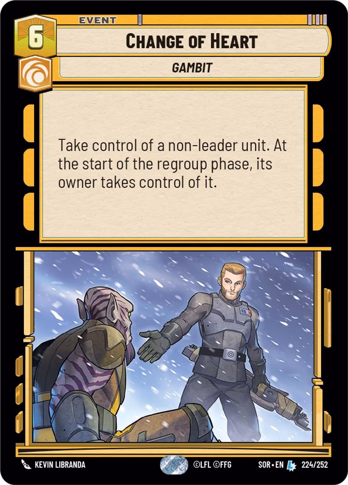 Change of Heart SOR-224 Star Wars Unlimited card