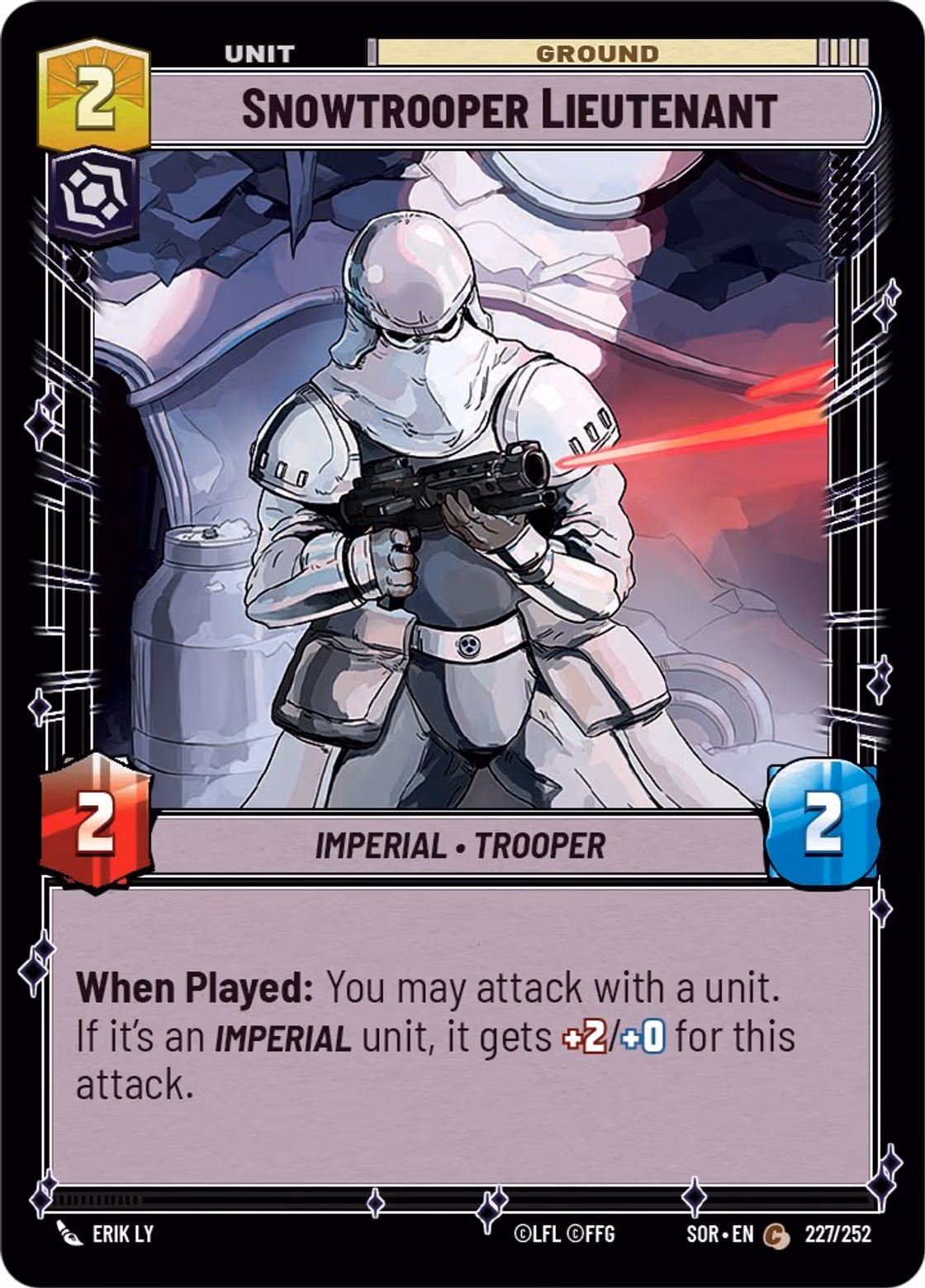 Snowtrooper Lieutenant SOR-227 Star Wars Unlimited card