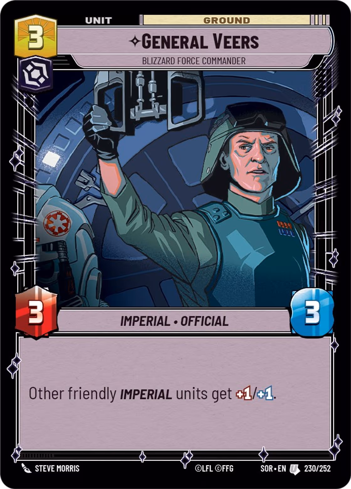General Veers - Blizzard Force Commander SOR-230 Star Wars Unlimited card