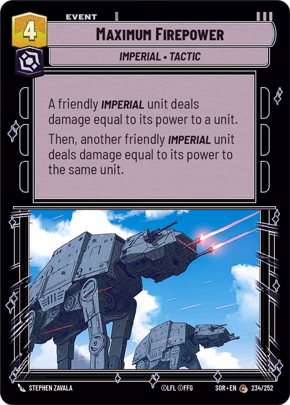 Maximum Firepower SOR-234 Star Wars Unlimited card
