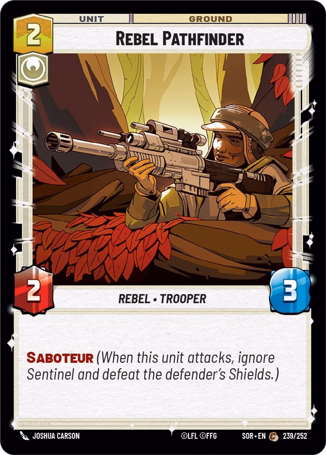 Rebel Pathfinder SOR-239 Star Wars Unlimited card