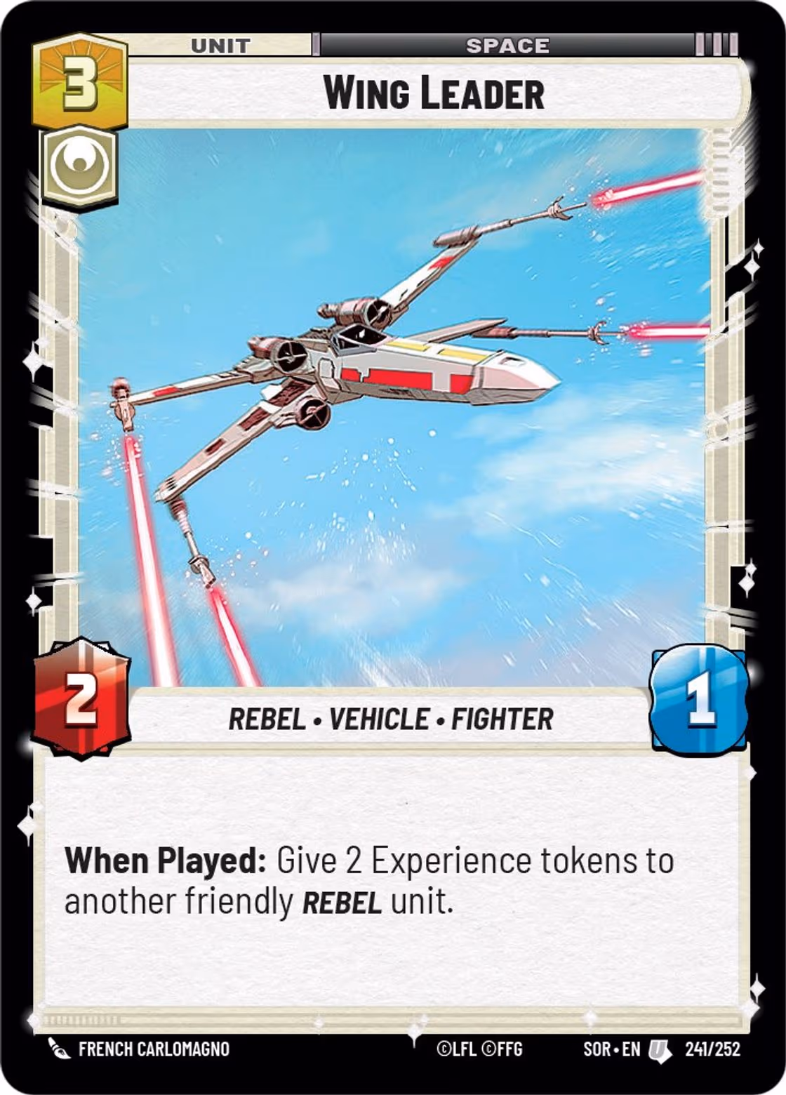 Wing Leader SOR-241 Star Wars Unlimited card