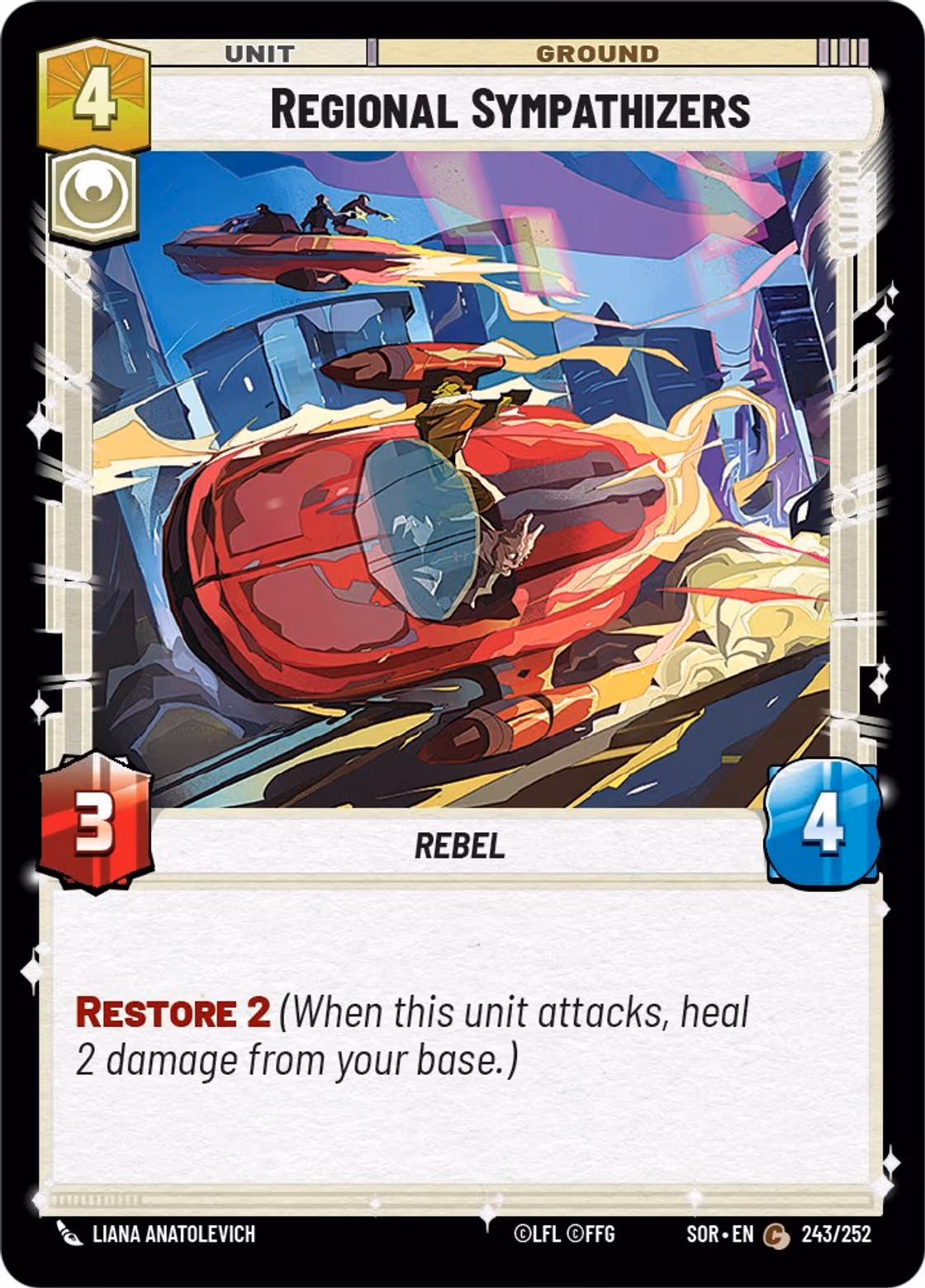 Regional Sympathizers SOR-243 Star Wars Unlimited card