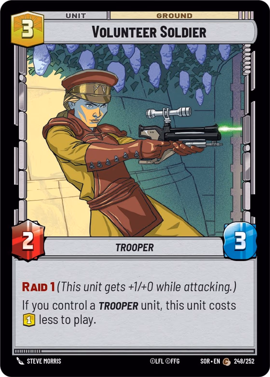 Volunteer Soldier SOR-248 Star Wars Unlimited card