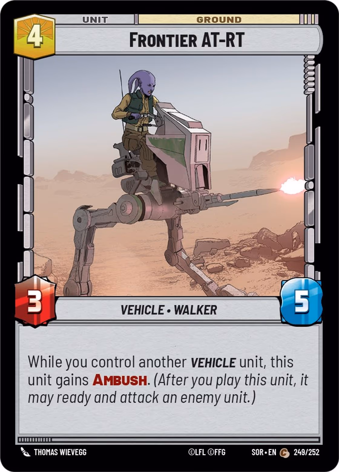 Frontier AT-RT SOR-249 Star Wars Unlimited card