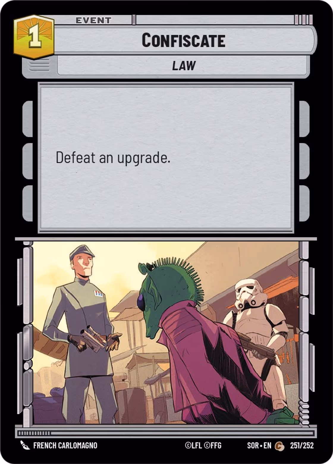Confiscate SOR-251 Star Wars Unlimited card