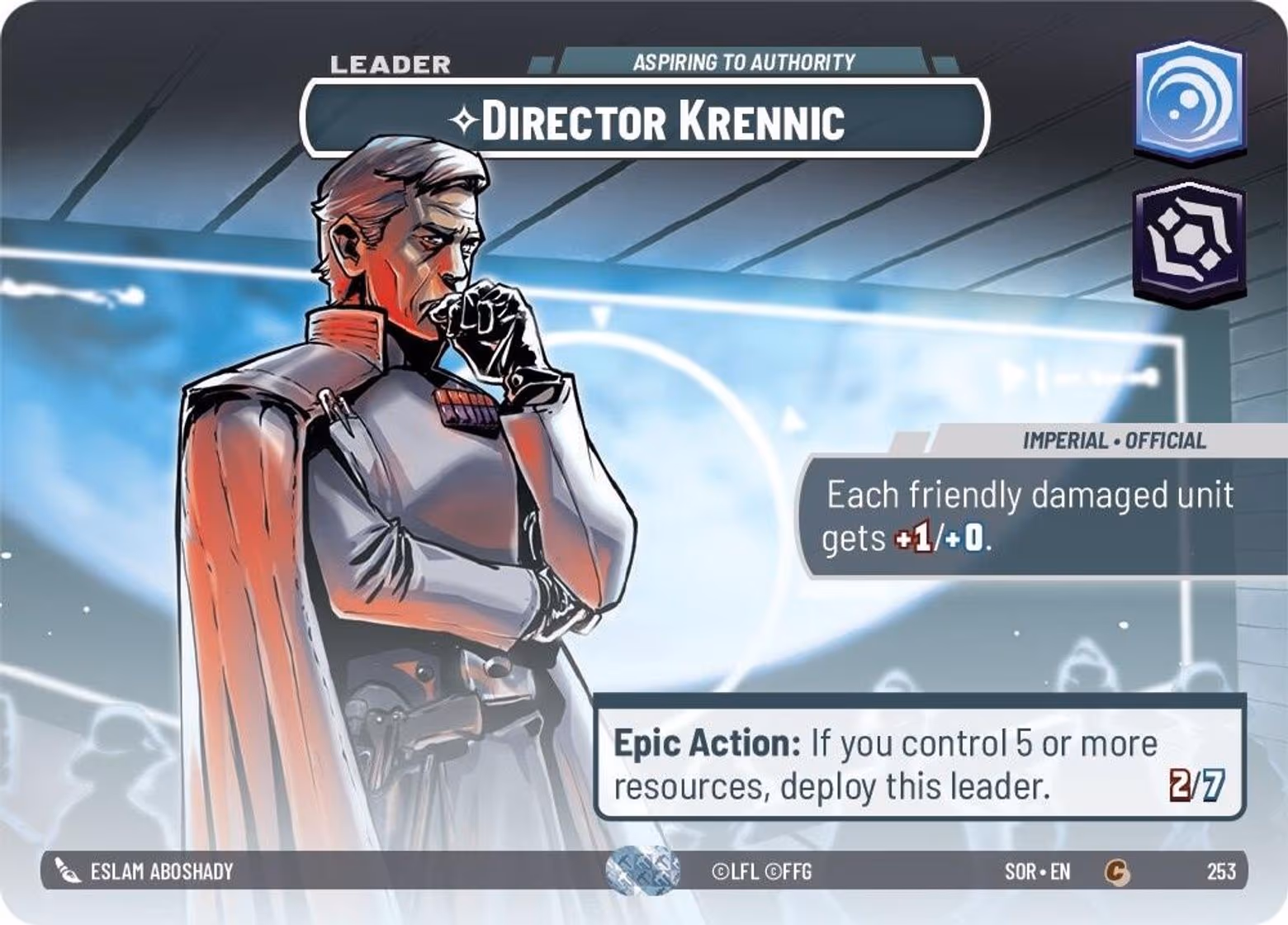 Director Krennic - Aspiring to Authority SOR-253 Showcase Star Wars Unlimited card