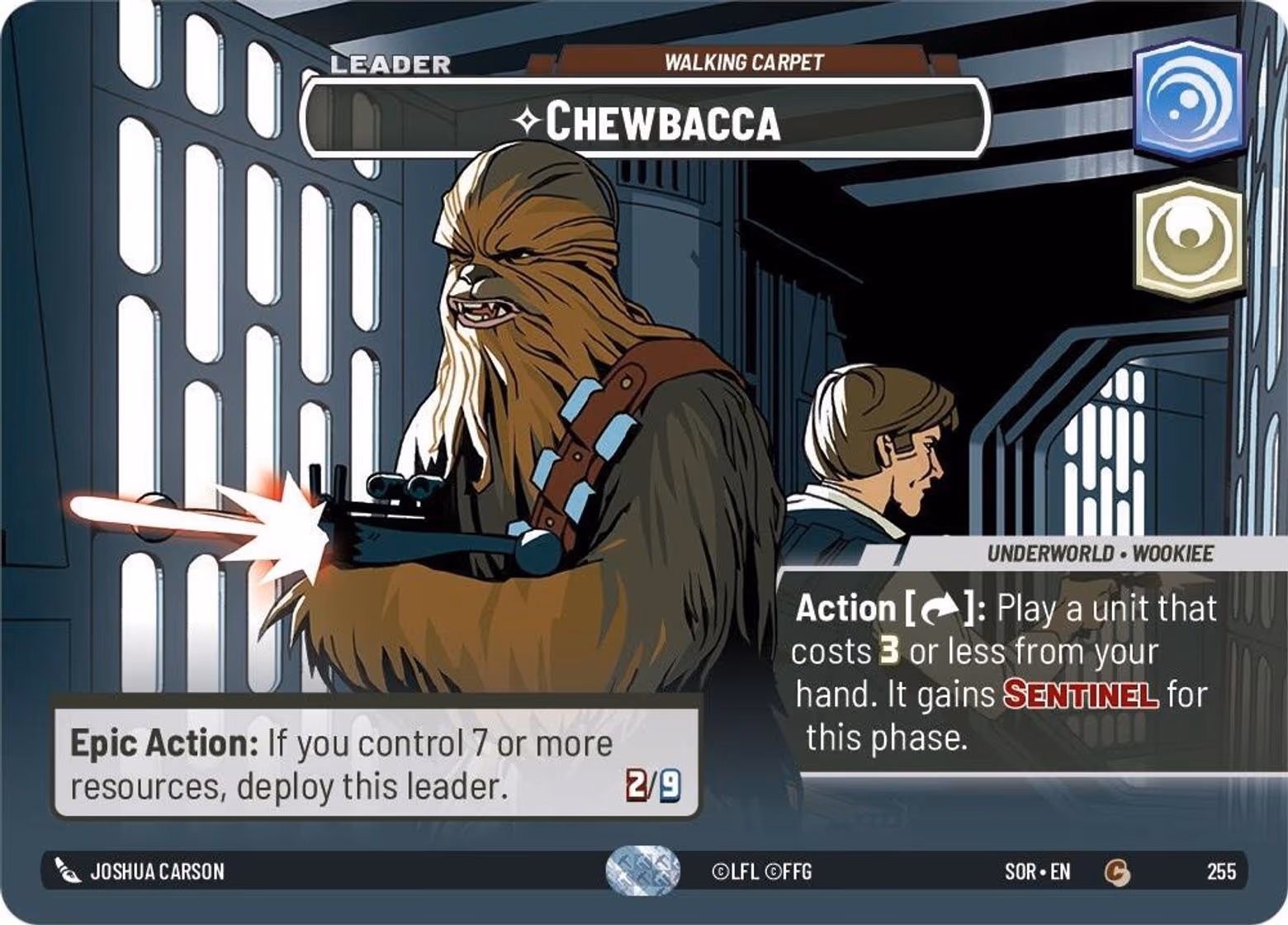 Chewbacca - Walking Carpet SOR-255 Showcase Star Wars Unlimited card