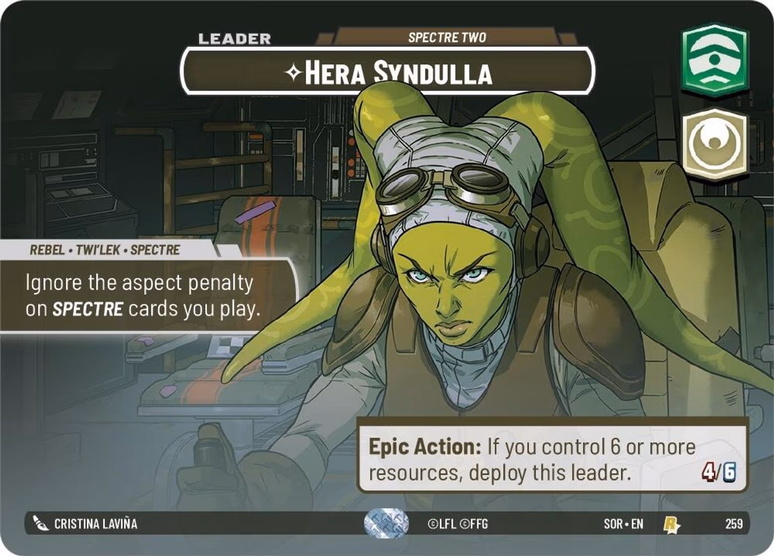 Hera Syndulla - Spectre Two SOR-259 Showcase Star Wars Unlimited card