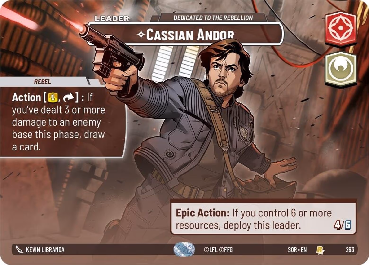Cassian Andor - Dedicated to the Rebellion SOR-263 Showcase Star Wars Unlimited card