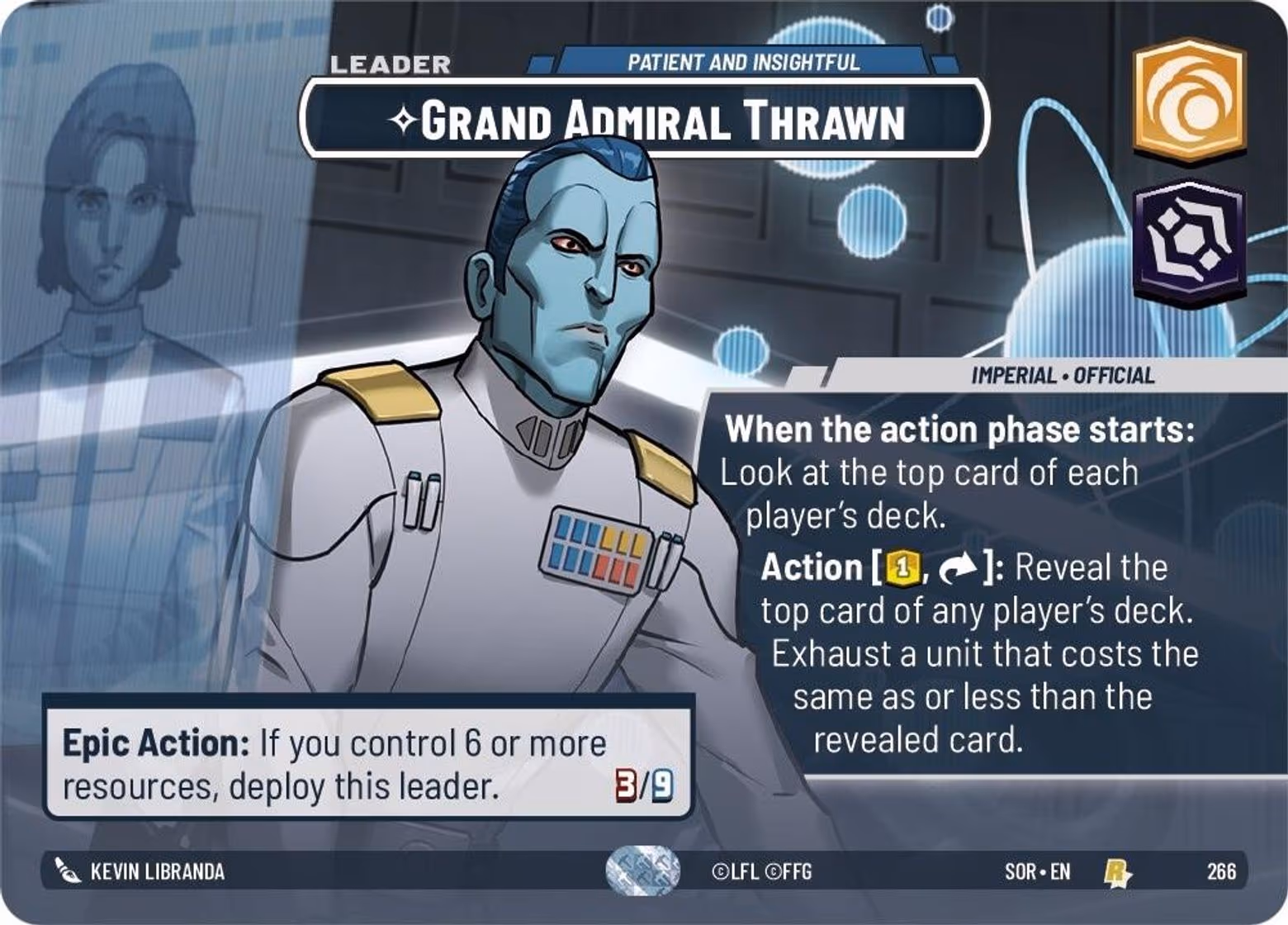 Grand Admiral Thrawn - Patient and Insightful SOR-266 Showcase Star Wars Unlimited card