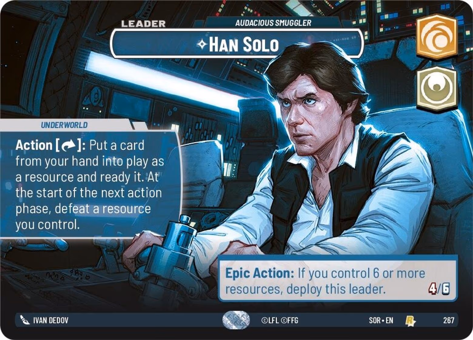 Han Solo - Audacious Smuggler SOR-267 Showcase Star Wars Unlimited card