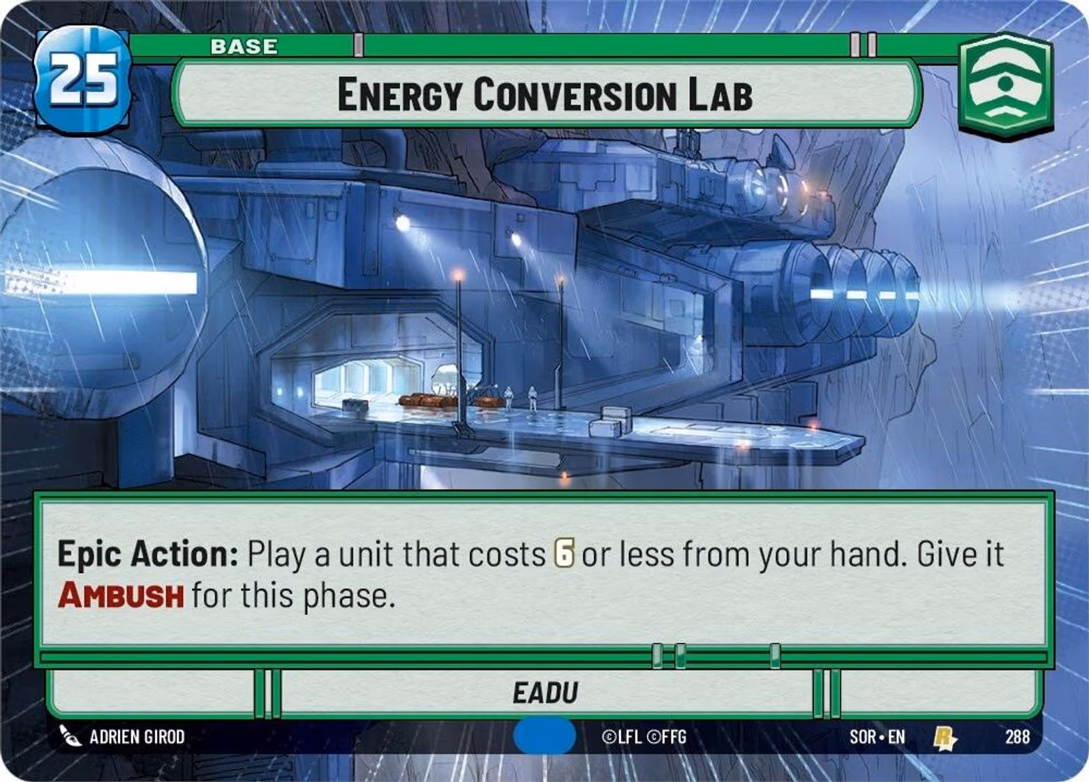 Energy Conversion Lab - Eadu SOR-288F Hyperspace Foil Star Wars Unlimited card