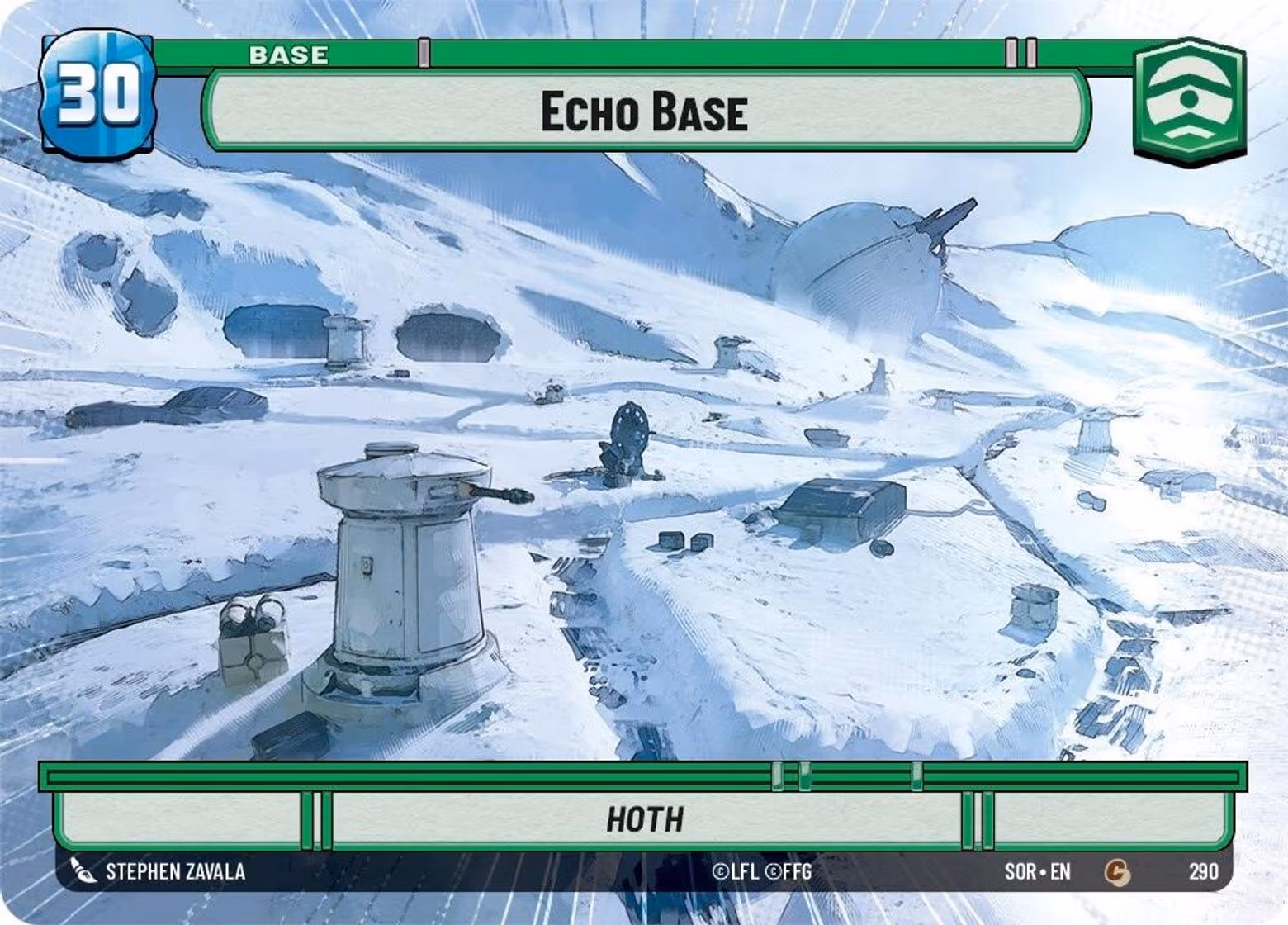 Echo Base - Hoth SOR-290 Hyperspace Star Wars Unlimited card