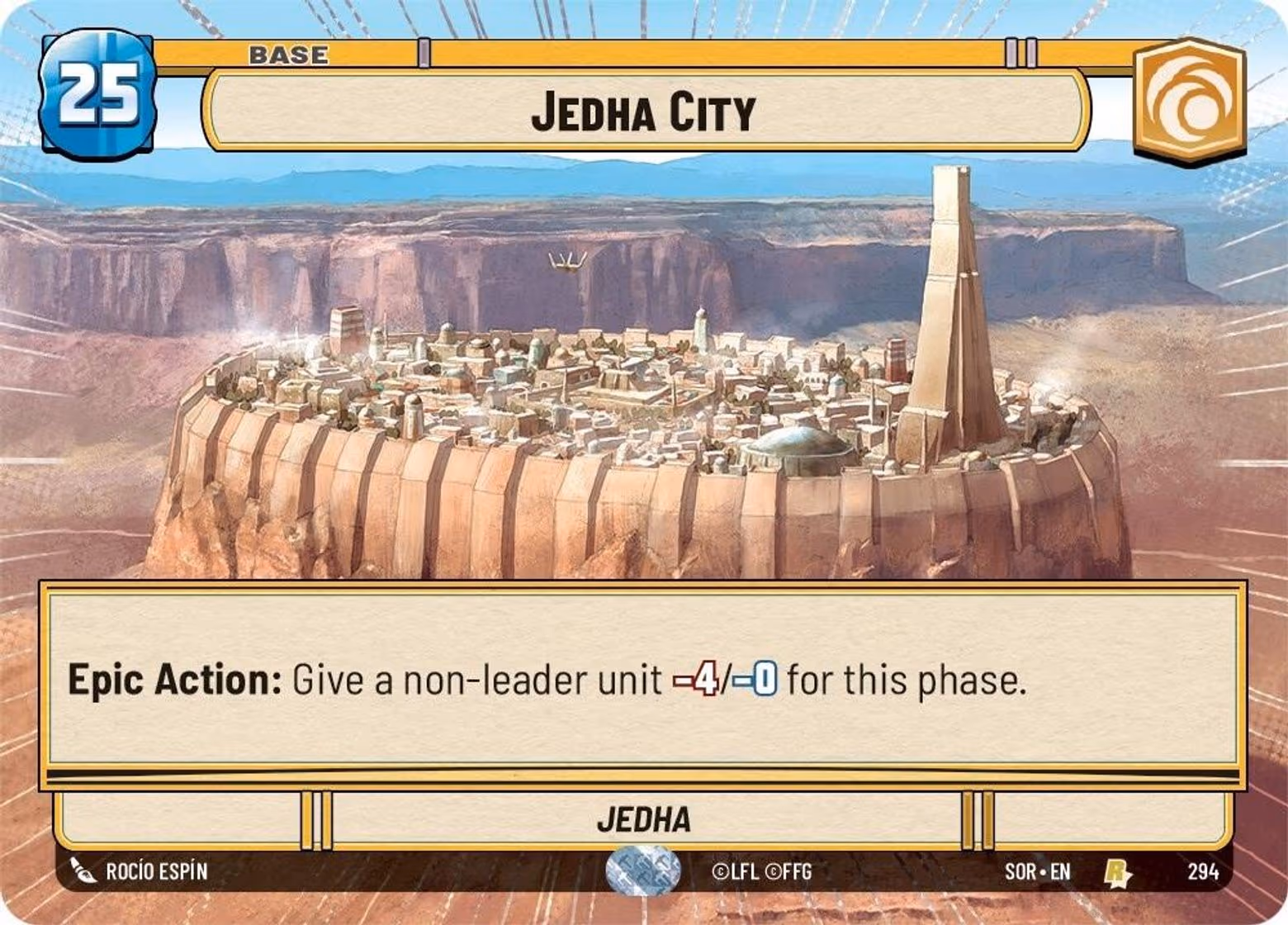 Jedha City - Jedha SOR-294 Hyperspace Star Wars Unlimited card