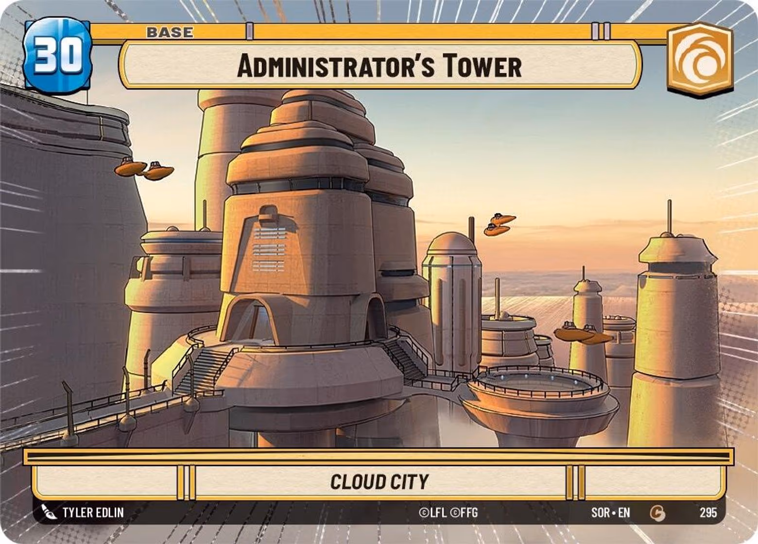 Administrator's Tower - Cloud City SOR-295 Hyperspace Star Wars Unlimited card