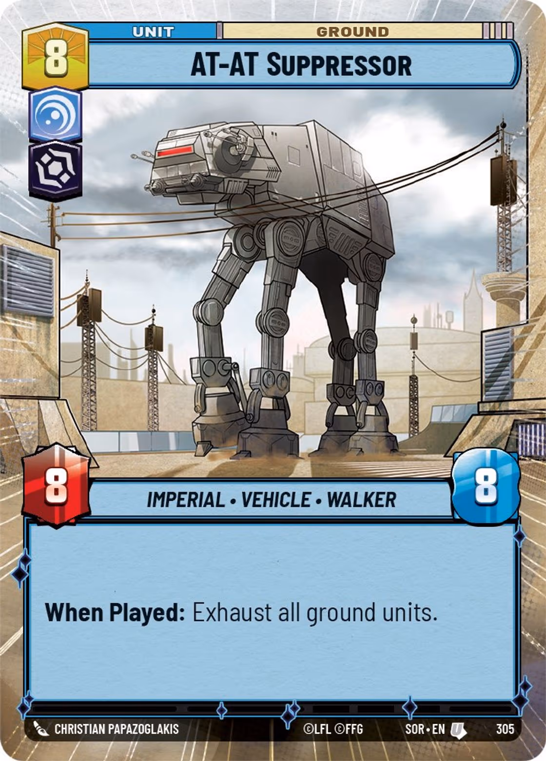 AT-AT Suppressor SOR-305 Hyperspace Star Wars Unlimited card