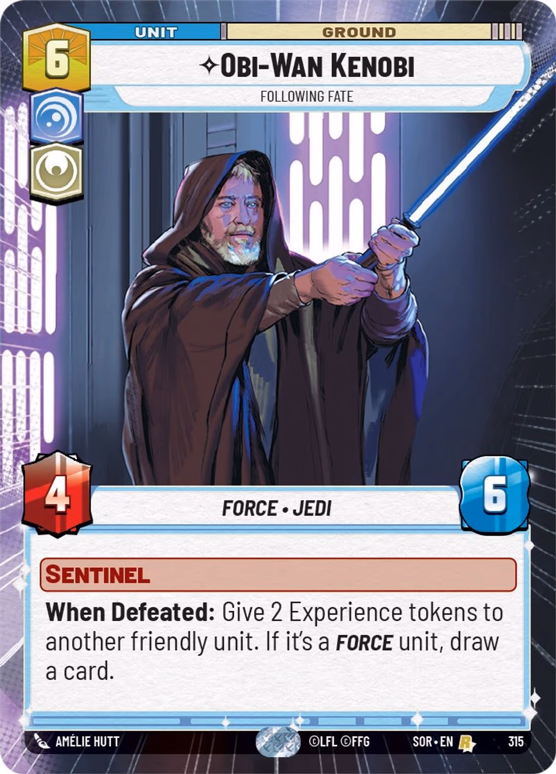 Obi-Wan Kenobi - Following Fate SOR-315 Hyperspace Star Wars Unlimited card