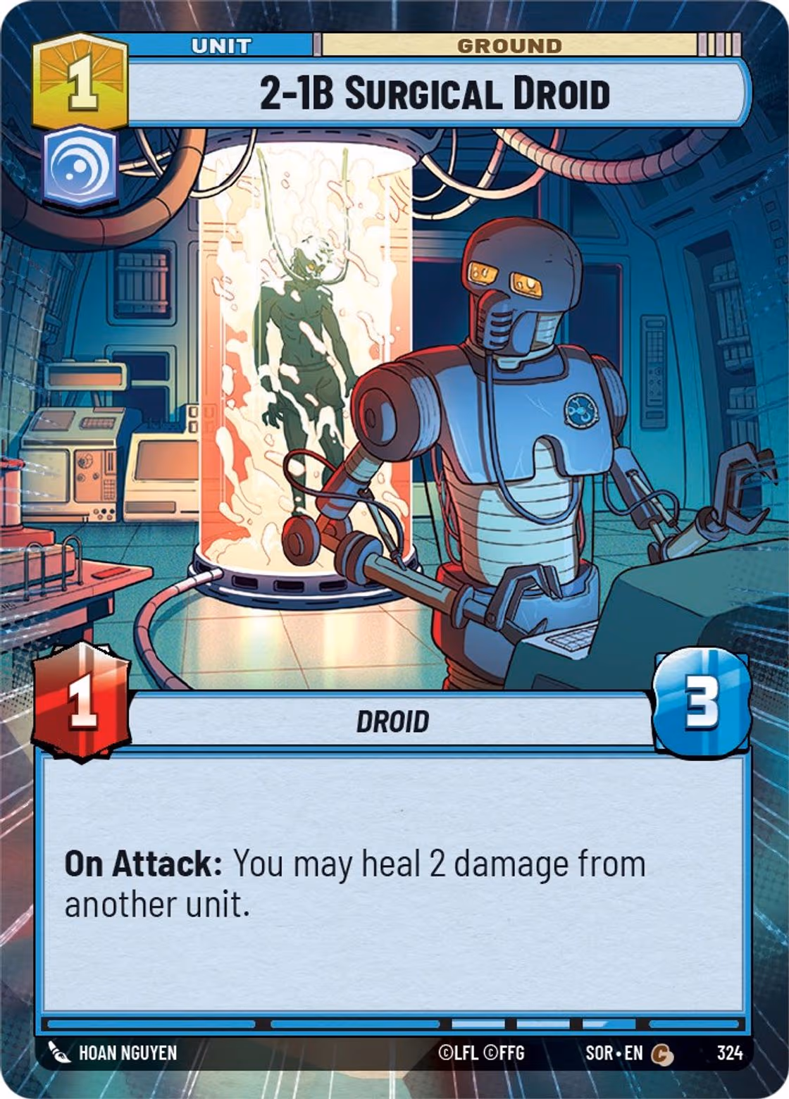2-1B Surgical Droid SOR-324 Hyperspace Star Wars Unlimited card