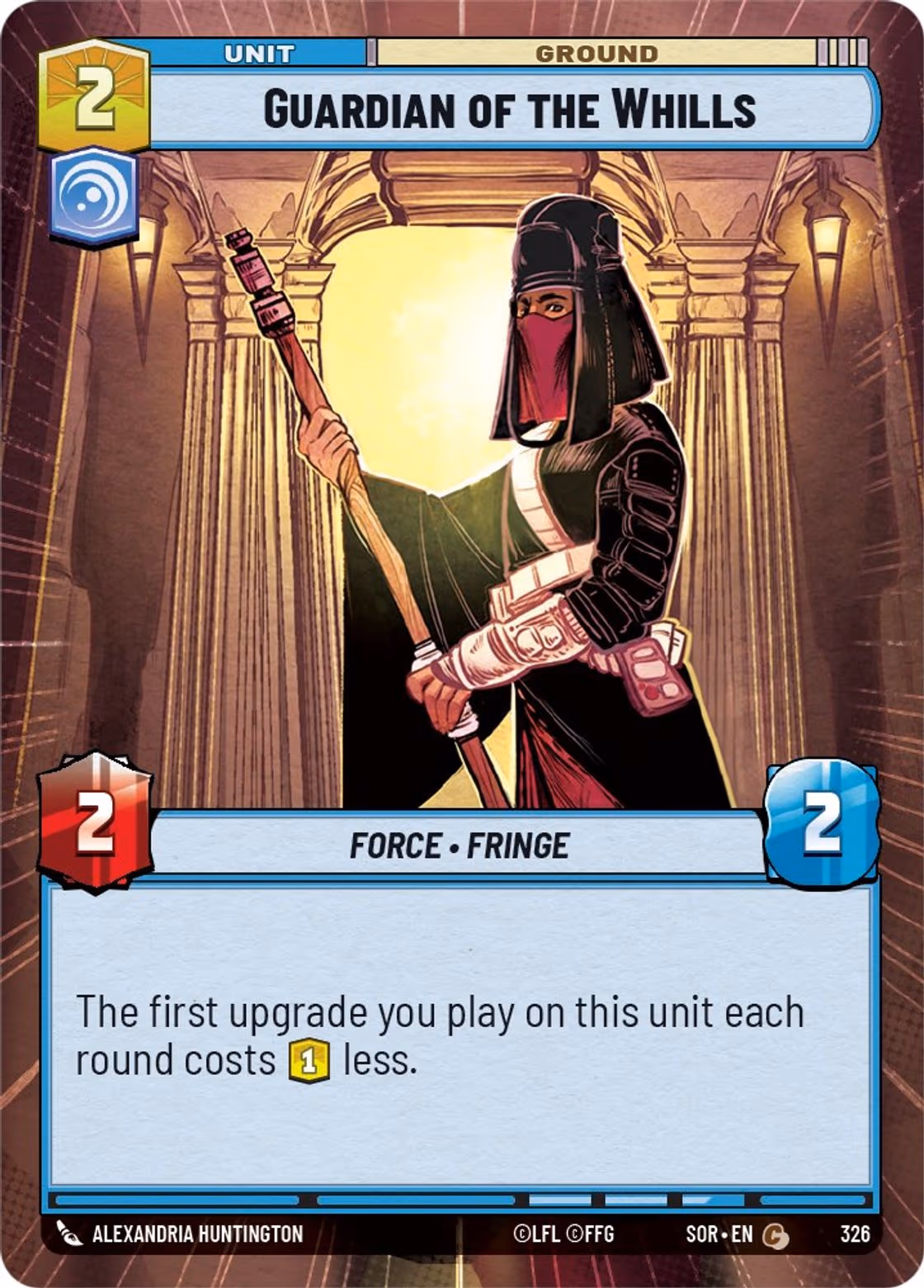 Guardian of the Whills SOR-326 Hyperspace Star Wars Unlimited card