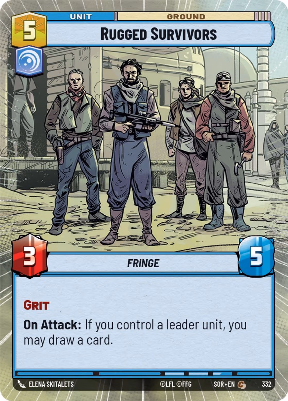 Rugged Survivors SOR-332 Hyperspace Star Wars Unlimited card