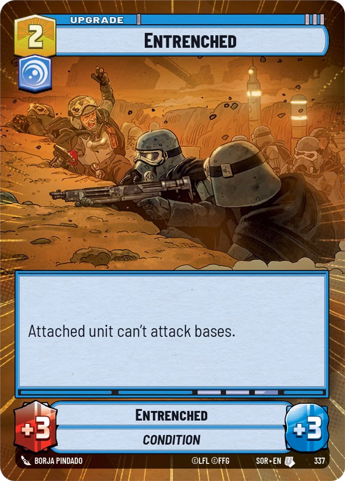Entrenched SOR-337 Hyperspace Star Wars Unlimited card