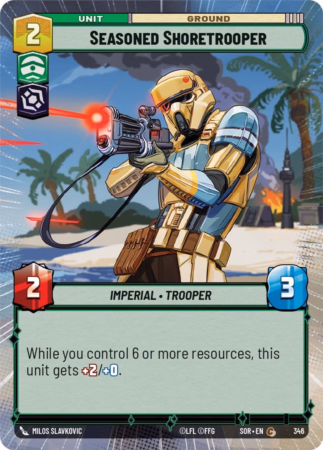 Seasoned Shoretrooper SOR-346 Hyperspace Star Wars Unlimited card